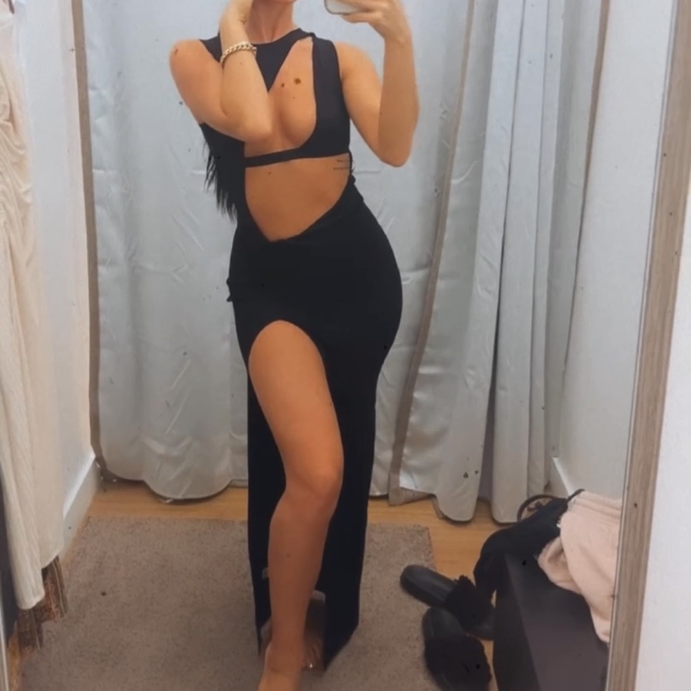 Black Cut-Out Dress